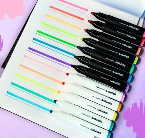 ปากกาไฮไลท์ ARTLINE EK-660 สีเหลือง_2